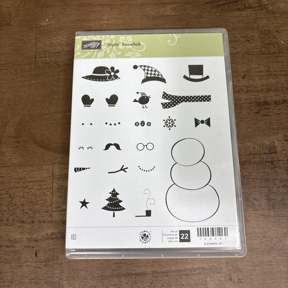 Stampin' Up! Stylin' Snowfolk Stamp Set Snowman Winter Holiday126287